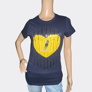Murray State Racers Heart Logo Navy Graphic T-Shirt Women’s M